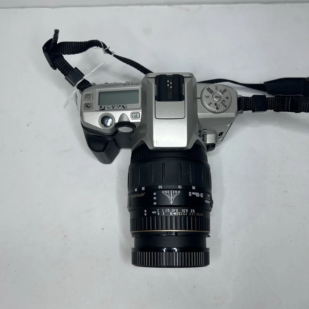 Vtg Minolta Maxxum 3 SLR 35MM Film Camera Kit AF Zoom Lens Bag For Parts Read